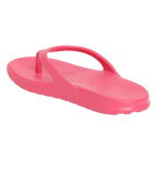 Unisex Junior's Single Colour Flip Flops For Boys and Girls - Raspberry Fill & White