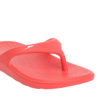 Unisex Junior's Single Colour Flip Flops For Boys and Girls - Fed Red & White