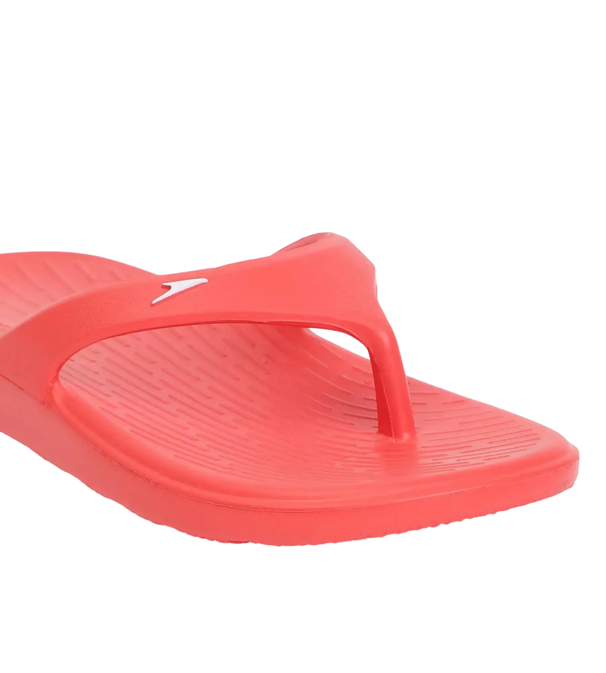 Unisex Junior's Single Colour Flip Flops For Boys and Girls - Fed Red & White