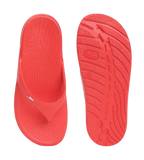 Unisex Junior's Single Colour Flip Flops For Boys and Girls - Fed Red & White
