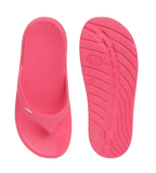 Unisex Junior's Single Colour Flip Flops For Boys and Girls - Raspberry Fill & White
