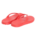 Unisex Junior's Single Colour Flip Flops For Boys and Girls - Fed Red & White