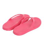 Unisex Junior's Single Colour Flip Flops For Boys and Girls - Raspberry Fill & White