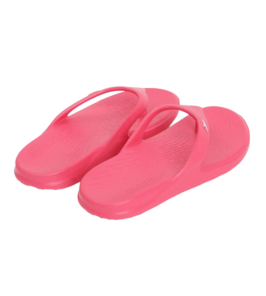 Unisex Junior's Single Colour Flip Flops For Boys and Girls - Raspberry Fill & White