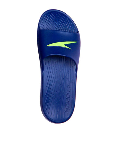 Men's Single Colour Slides - Navy & Bright Zest_3