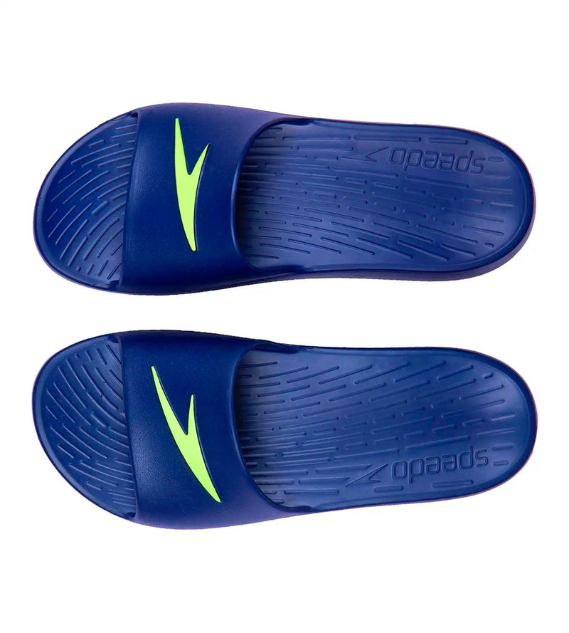 Men's Single Colour Slides - Navy & Bright Zest_4