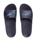 Men's Single Colour Slides - True Navy & Blue Flame