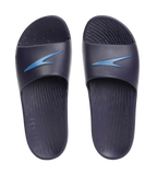 Men's Single Colour Slides - True Navy & Blue Flame