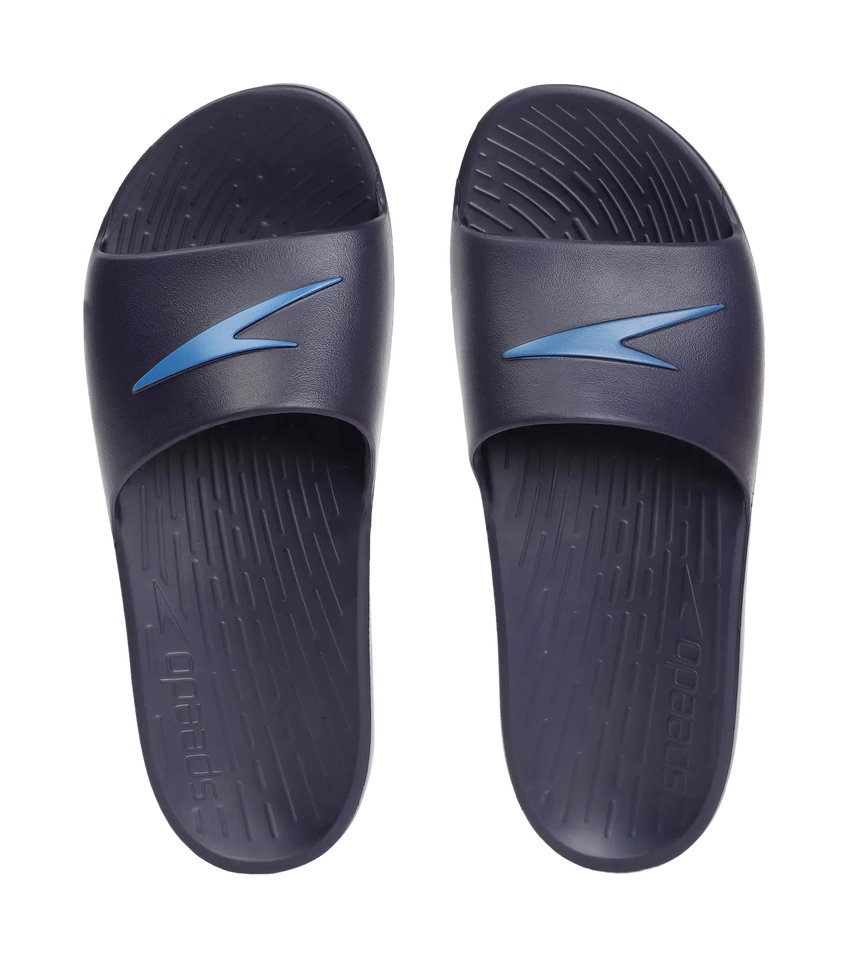 Men's Single Colour Slides - True Navy & Blue Flame