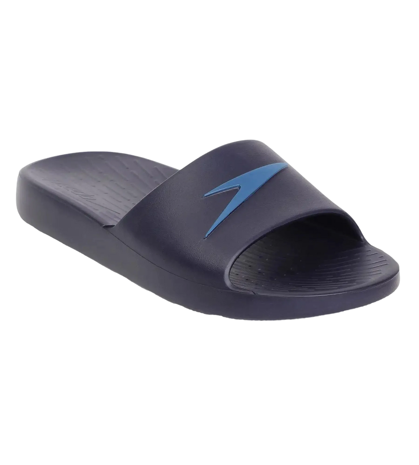 Men's Single Colour Slides - True Navy & Blue Flame