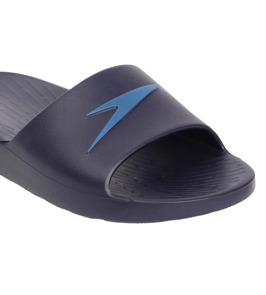 Men's Single Colour Slides - True Navy & Blue Flame