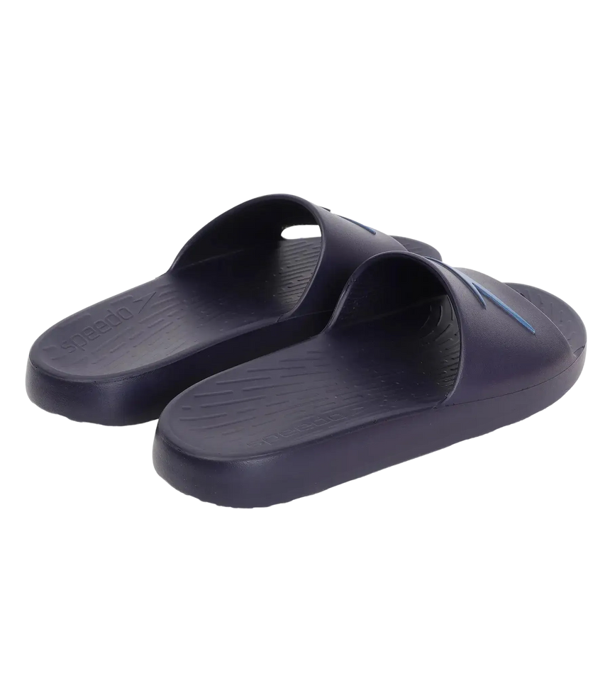 Men's Single Colour Slides - True Navy & Blue Flame
