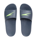 Men's Single Colour Slides - USA Charcoal & Atomic Lime