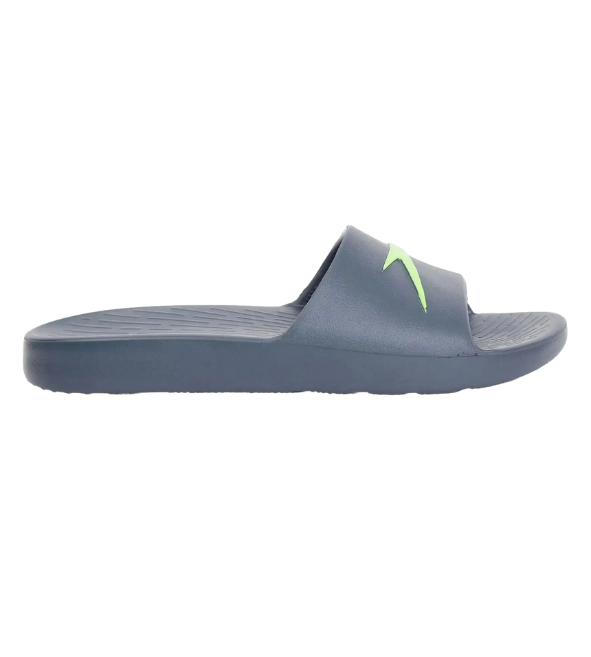 Men's Single Colour Slides - USA Charcoal & Atomic Lime