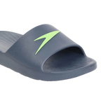 Men's Single Colour Slides - USA Charcoal & Atomic Lime