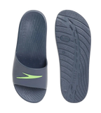 Men's Single Colour Slides - USA Charcoal & Atomic Lime
