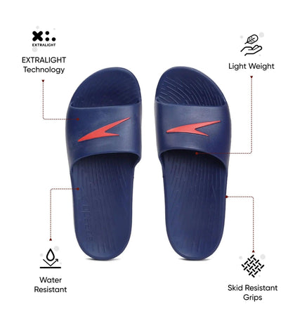 Men's Single Colour Slides - Ammonite & Fed Red