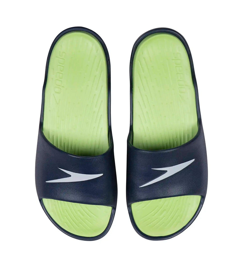 Men's Single Colour Slides - Bright Zest & Navy_2