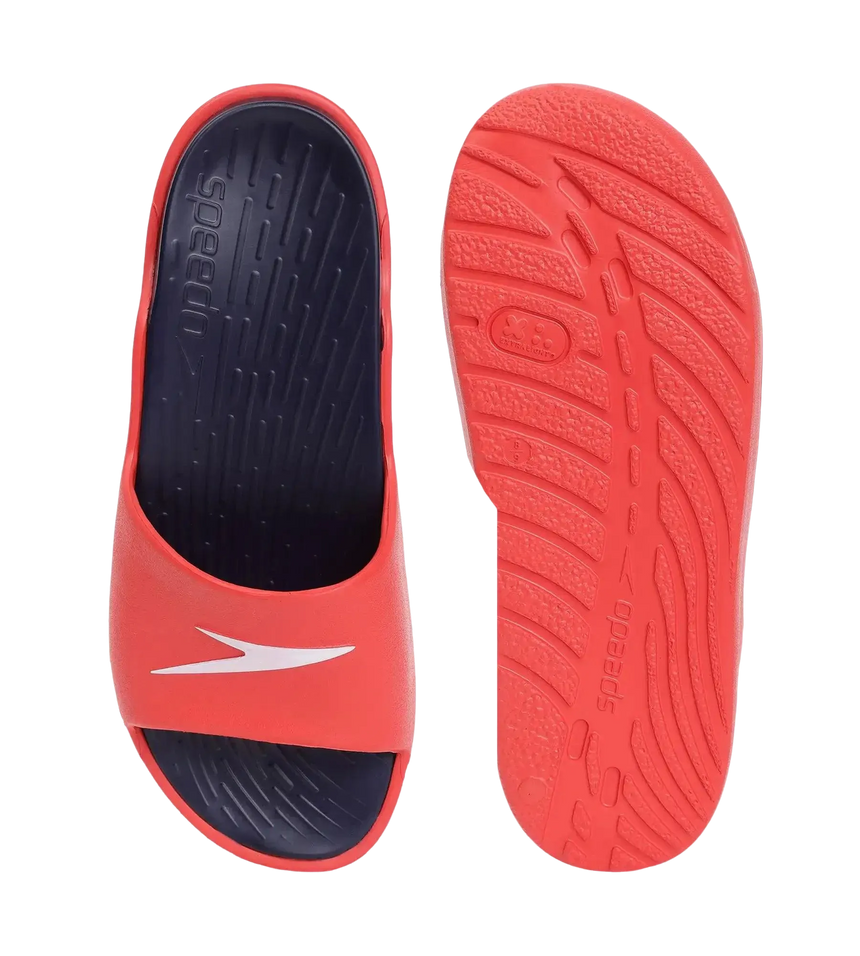 Men's Dual Colour Slides - True Navy & Fed Red