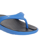 Men's Dual Colour Flip Flops - Black & Blue Flame