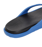 Men's Dual Colour Flip Flops - Black & Blue Flame