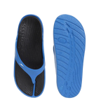 Men's Dual Colour Flip Flops - Black & Blue Flame