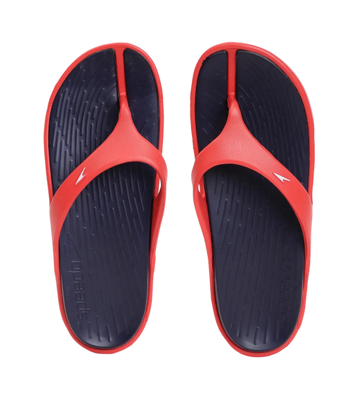 Men's Dual Colour Flip Flops - True Navy & Fed Red