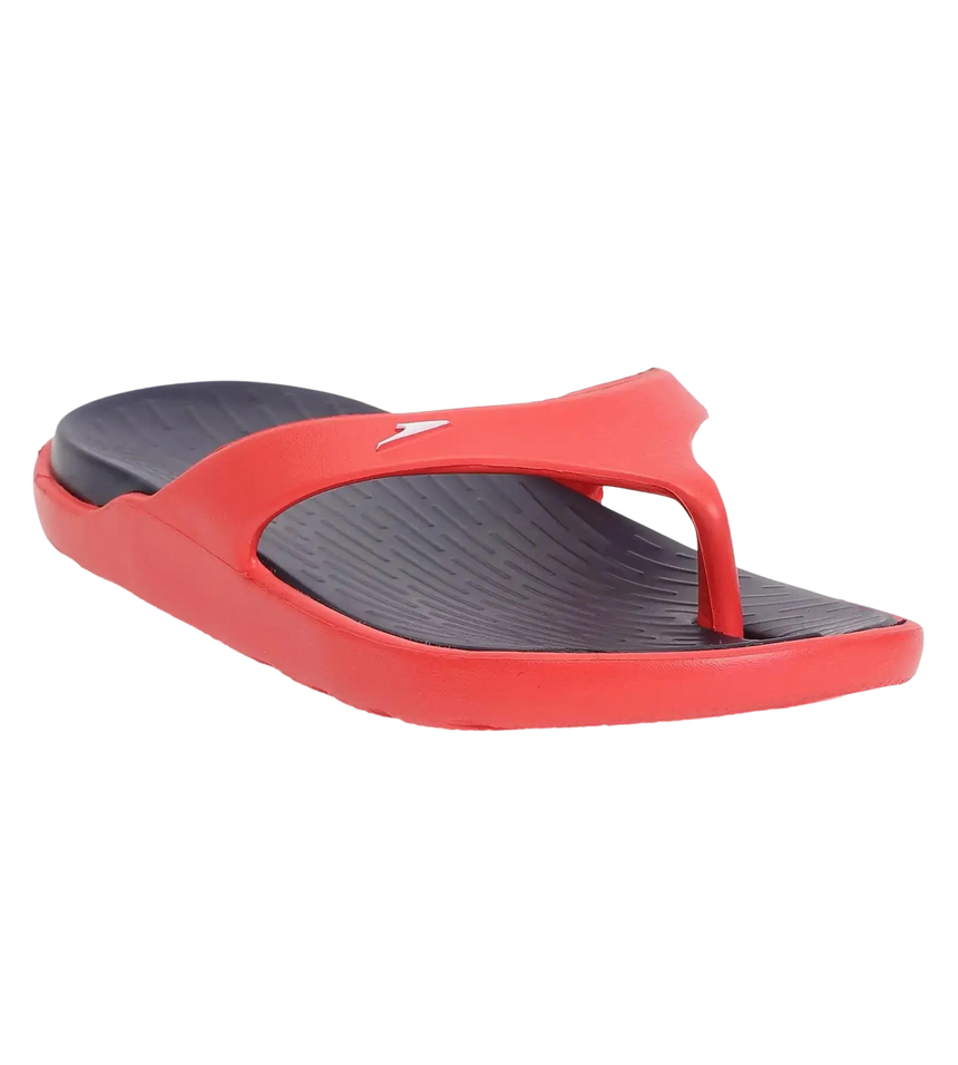 Men's Dual Colour Flip Flops - True Navy & Fed Red