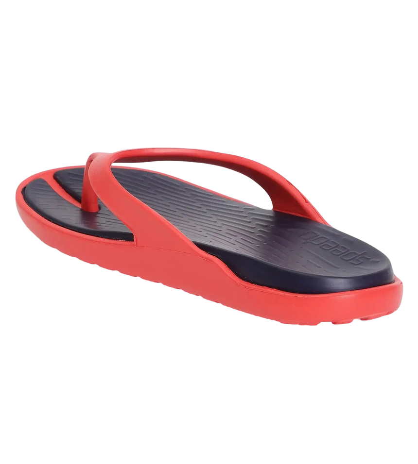 Men's Dual Colour Flip Flops - True Navy & Fed Red
