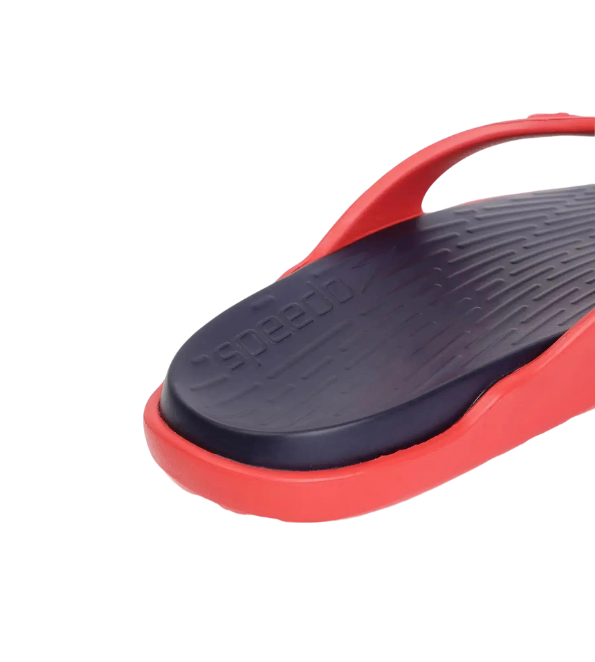 Men's Dual Colour Flip Flops - True Navy & Fed Red