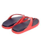 Men's Dual Colour Flip Flops - True Navy & Fed Red