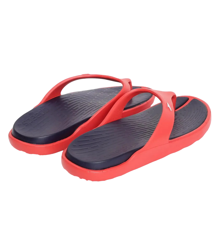 Men's Dual Colour Flip Flops - True Navy & Fed Red