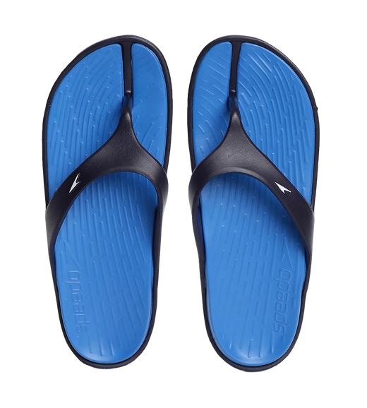 Men's Dual Colour Flip Flops - Blue Flame & True Navy