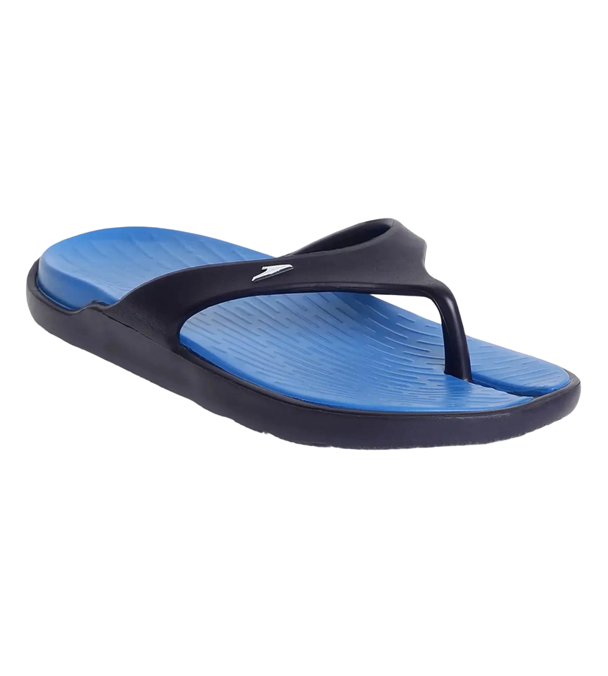 Men's Dual Colour Flip Flops - Blue Flame & True Navy
