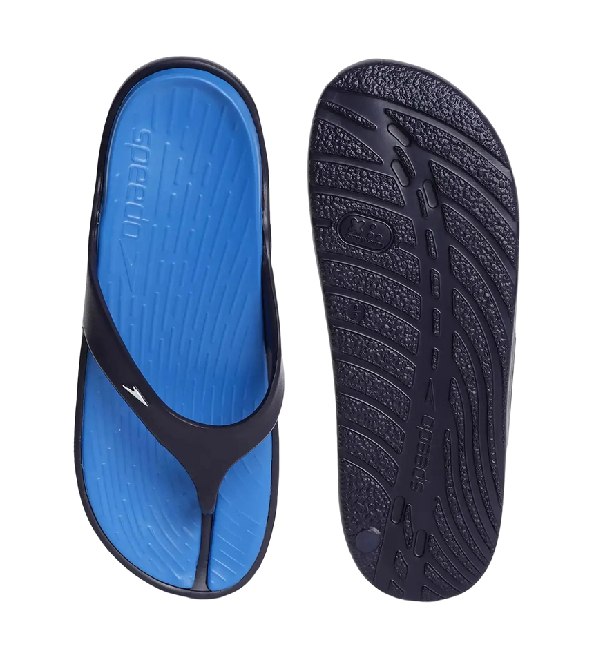 Men's Dual Colour Flip Flops - Blue Flame & True Navy