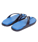Men's Dual Colour Flip Flops - Blue Flame & True Navy