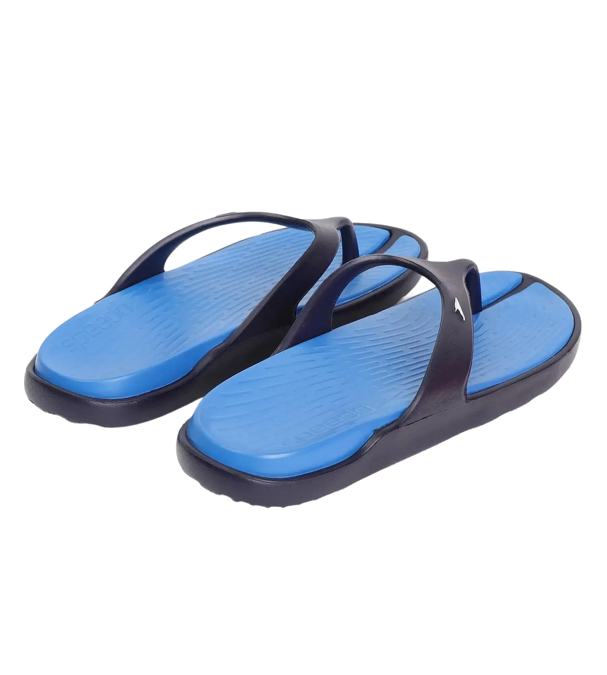 Men's Dual Colour Flip Flops - Blue Flame & True Navy