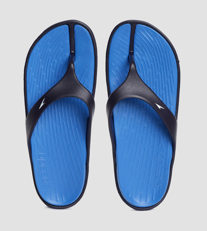 Men's Dual Colour Flip Flops - Blue Flame & True Navy