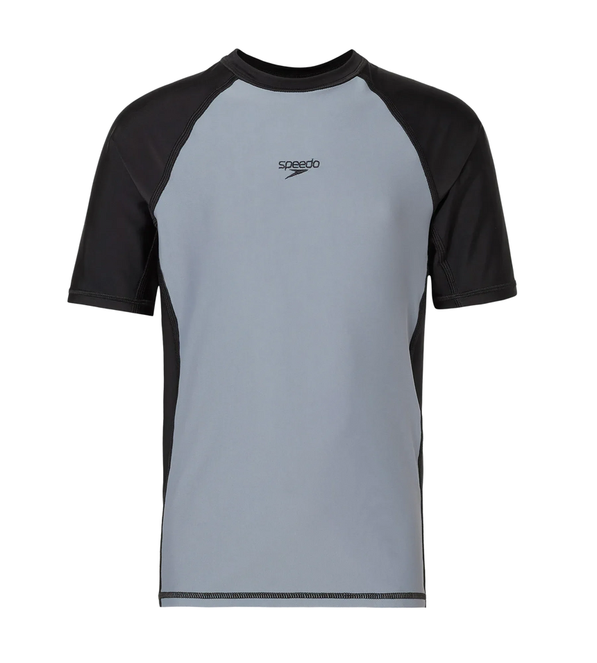 Boy's Enduraflex Short Sleeve Suntop - Coin Grey & Black