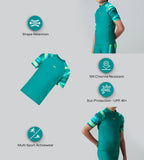 Boy's Endurance10 Printed Short Sleeve Suntop - Kai Green & Lemon Drizzle