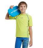 Boy's Enduraflex Short Sleeve Suntop - Lemon Drizzle & Turkish Sea