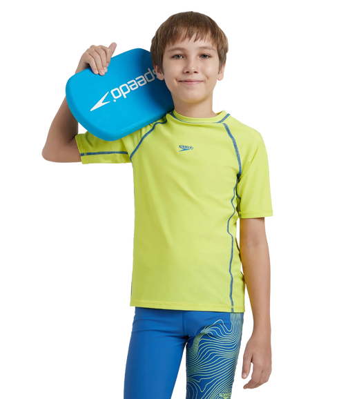 Boy's Enduraflex Short Sleeve Suntop - Lemon Drizzle & Turkish Sea