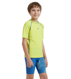 Boy's Enduraflex Short Sleeve Suntop - Lemon Drizzle & Turkish Sea
