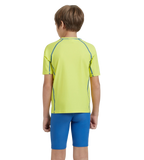 Boy's Enduraflex Short Sleeve Suntop - Lemon Drizzle & Turkish Sea