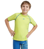 Boy's Enduraflex Short Sleeve Suntop - Lemon Drizzle & Turkish Sea