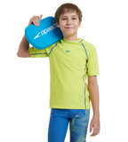 Boy's Enduraflex Short Sleeve Suntop - Lemon Drizzle & Turkish Sea
