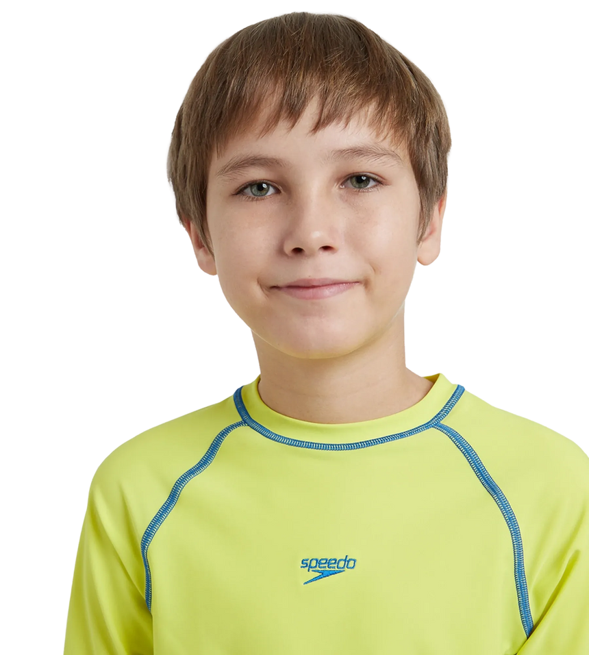 Boy's Enduraflex Short Sleeve Suntop - Lemon Drizzle & Turkish Sea