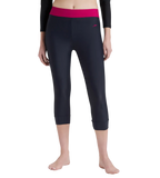 Women's Endurance 10 Contrast Swim Capri - True Navy & Berry
