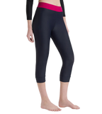 Women's Endurance 10 Contrast Swim Capri - True Navy & Berry