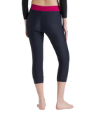 Women's Endurance 10 Contrast Swim Capri - True Navy & Berry
